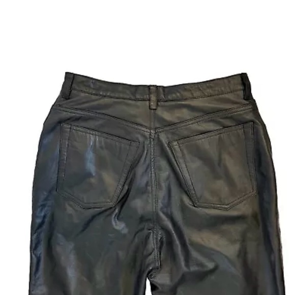 Black Leather Pants Jones New York Sport Women’s Straight Leg Size 8 - Picture 8 of 10